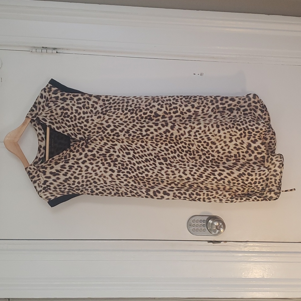 ZARA Leopard Print Slip Dress